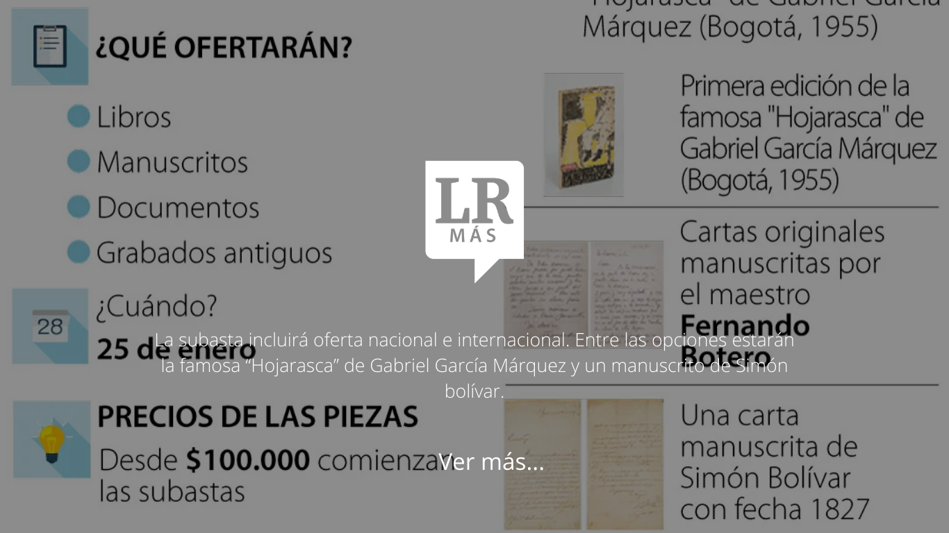 Imagen para artículo Bogotá Auctions realizará primera subasta con más de 200 piezas consideradas