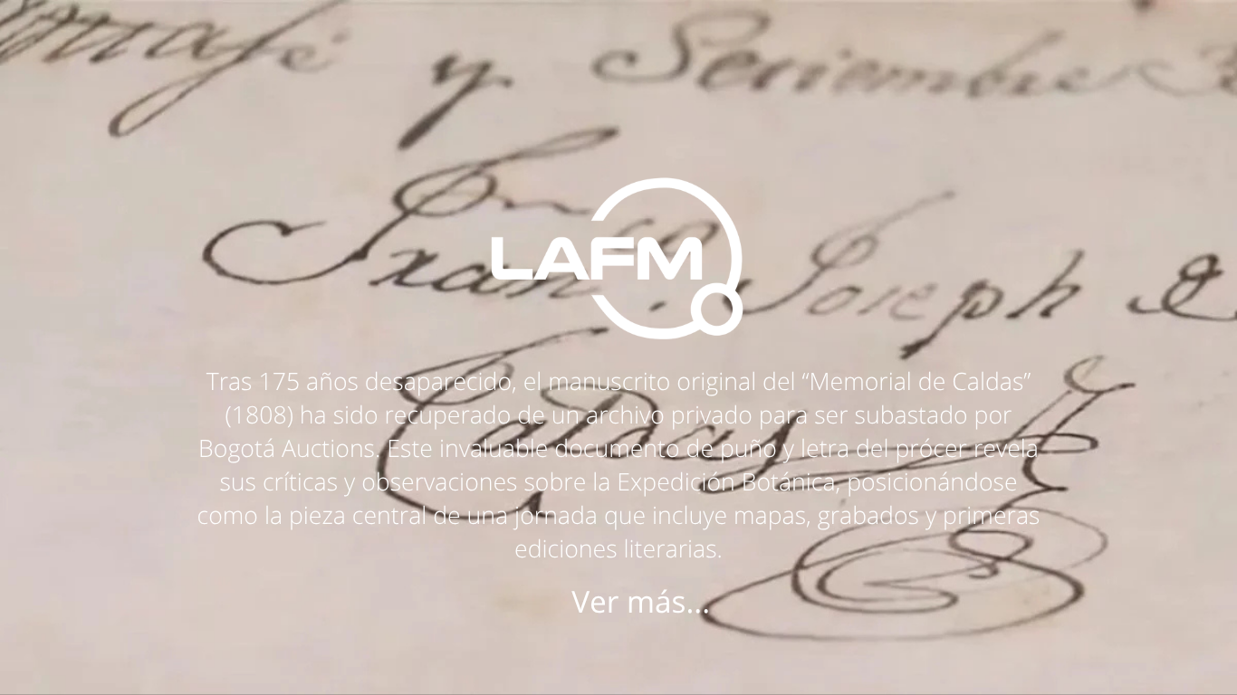 Imagen para artículo El manuscrito perdido de Francisco José de Caldas: Un hallazgo histórico que llega a subasta