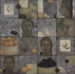 95   -  <p><span class="description">Silvia Ordoñez. Cabezas, cuerpos y frutas, 1995</span></p>