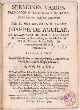 127   -  <span class="anexos">Lima, Sermones Aguilar, 1704</span><br>