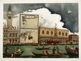 83   -  Álvaro Barrios. Instalación de un monumento público en Venecia, 1983