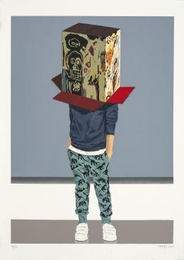 104   -  Javier Caraballo. Basquiat, de la seria “Box Art”, 2022 