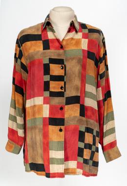 122   -  Camisa fantasía geométrica. Sommermann, década de 1980 