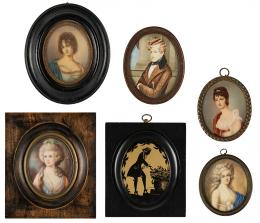 207   -  Seis miniaturas europeas, siglo XIX