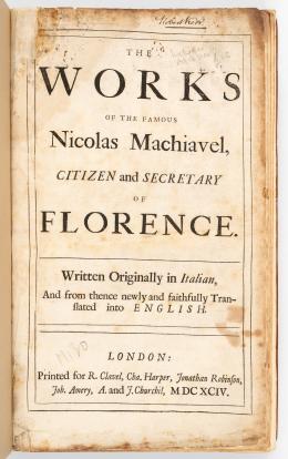29   -  Obras de Maquiavelo, 1694