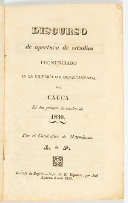 161   -  Discurso Lino de Pombo, 1830