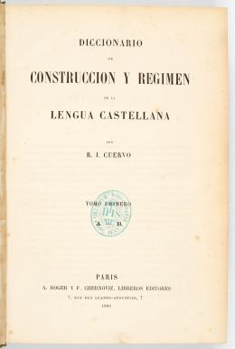 22   -  Cuervo: lengua castellana, 1886