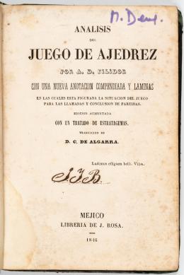 18   -  Análisis ajedrez, 1846 