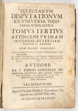 20   -  Disputas teológicas selectas, 1680