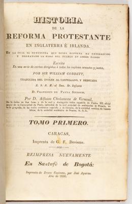 27   -  Reforma protestante. Bogotá, 1830