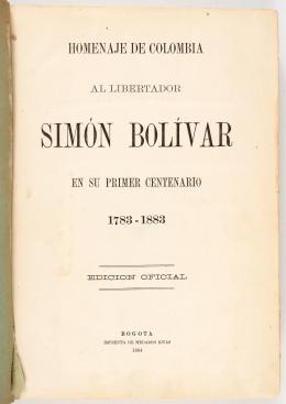 96   -  Homenaje a Simón Bolívar  Bogotá 1883