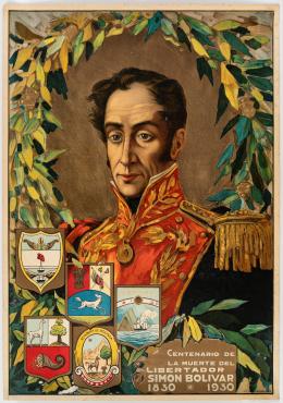 152   -  Cartel centenario muerte Bolívar