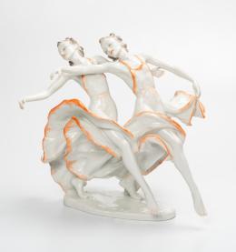 94   -  Porcelana art déco Hedi und Margot Hoepfner im Kaiserwalzer. De Lore F. Gronau para Rosenthal