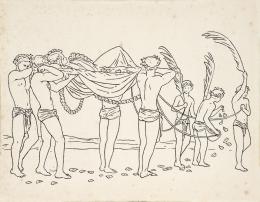 92   -  Fantasía sobre la muerte de Ofelia. década de 1970. 