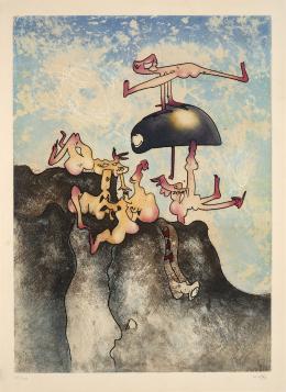 8   -  Roberto MattaChile, 1911 - Italia, 2002. Feuilles Ouvertes (Hojas Abiertas), 1971