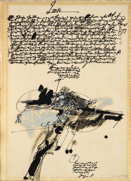 4   -  Manuel MillaresEspaña 1926 - 1972. De la carpeta Descubrimiento en Millares, 1671. Diario de una excavación arqueológica imaginaria y barroca, 1971