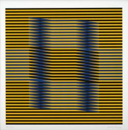 38   -  Carlos Cruz-DiezVenezuela, 1923 - Francia, 2019. Composition '5 E'. Induction Chromatique, 2006