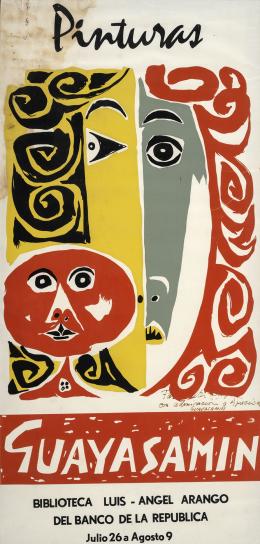 89   -  Oswaldo GuayasaminEcuador, 1919 - EE.UU., 1999. Afiche Guayasamín. Exposición retrospectiva, [1960]
