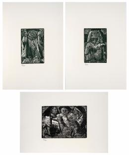 23   -  Pedro Hanne GalloColombia, 1930 - 1968. [Cristo]; [La piedad]; [Descendimiento de la Cruz], sin fecha