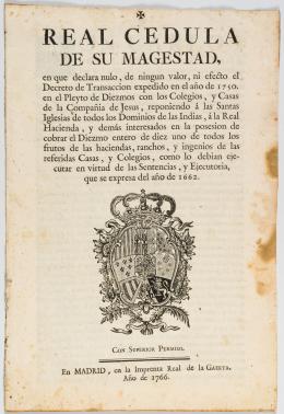 31   -  Real cédula pleito diezmos, 1766