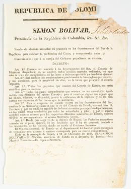 81   -  Decreto Bolívar, 1828
