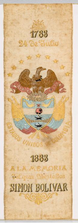 83   -  Bordado natalicio Bolívar, 1883