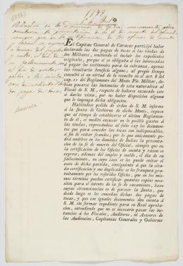 139   -  Capitán General Caracas, 1798