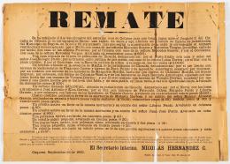42   -  Cartel remate Bogotá-Choachí, 1901