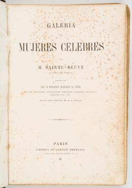 181   -  Mujeres célebres Sainte-Bueve 1863