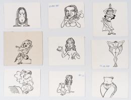 22   -  347 caricaturas: mujeres-parejas