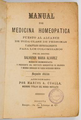 64   -  Medicina homeopática, Alvarez 1890