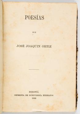 165   -  Poesías José Joaquín Ortiz, 1880