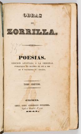 147   -  Obras de Zorrilla, 1841