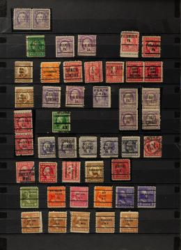 59   -  Estados Unidos (1908-1940) - Selección de Preobliterados («Precancels») (1908-1940)