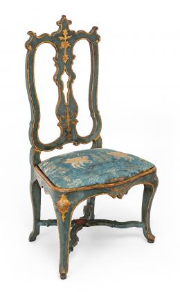 136   -  Silla de salón estilo Chippendale. Obrador anónimo neogranadino. 