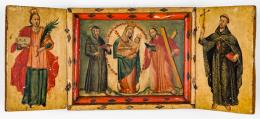 145   -  Cajón de la Virgen del Rosario de Chiquinquirá. Pintor anónimo neogranadino. 