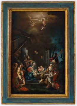 16   -  Adoración de los pastores. Escuela quiteña - Pintor anónimo. 