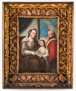100   -  La educación de la Virgen María. Pintor anónimo neogranadino. 
