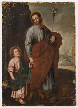 99   -  San José con el Niño. Baltasar Vargas de Figueroa (atribuido). 