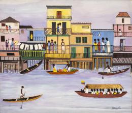 88   -  Sofía Urrutia Bolivia, 1912 - Colombia, 2002. [Pueblo y río], sin fecha