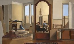 52   -  Juan CárdenasColombia, 1939 - 2024. [Interior con espejos], [décadas de 1980-1990]