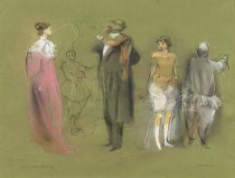 50   -  Juan CárdenasColombia, 1939. Etudes d'après Beardsley, sin fecha
