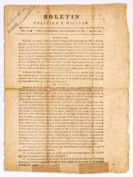 309   -  <span class="object_title">Boletín político y militar. Núm. 52, Popayán, domingo 4 de diciembre de 1831</span>