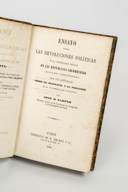 381   -  <span class="object_title">Ensayo sobre las revoluciones políticas y la condición social de las repúblicas colombianas (Hispano - Americanas); con un apéndice sobre la orografía y la población de la confederación Granadina</span>