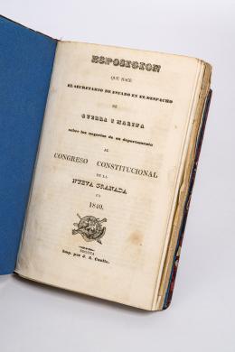 416   -  <span class="object_title">Esposición que hace el secretario de Estado en el despacho de Guerra i Marina sobre los negocios de su departamento al Congreso Constitucional de la Nueva Granada [en 1840; 1841 y 1842]</span>