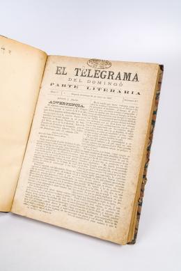 445   -  <span class="object_title">El telegrama del domingo (parte literaria).<br/>Serie I, No. 1, 31 de julio de 1887 - serie 2, No. 39, 12 de agosto de 1888</span>