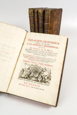 241   -  <span class="object_title">Relación histórica del viage a la América meridional hecho de orden de S. Mag. Tomos I al IV.<br/>Observaciones astronómicas y phisicas<br/></span>