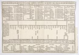 263   -  <span class="object_title">Plan de los buques, que van en la real armada española al mando del EXmo. Sr. D. Luis de Cordova, con expresión de las divisiones en que han de navegar, y forma de línea de batalla</span>