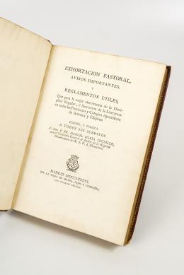 279   -  <span class="object_title">Exhortación pastoral, avisos importantes y reglamentos útiles que para la mejor observancia de la Disciplina Regular, é ilustración de la literatura en todas las provincias y colegios apostólicos de América y Filipinas</span>