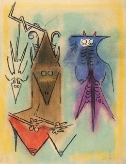 5  -  <span class="object_author">Wifredo Lam</span>. <span class="object_title">"Le regard vertical"</span>. <span class="year">1973</span>. 